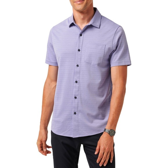 Travis Mathew Other - Travis Mathew Mens Short Sleeve Button Down Tip to City Shirt Purple  Size L